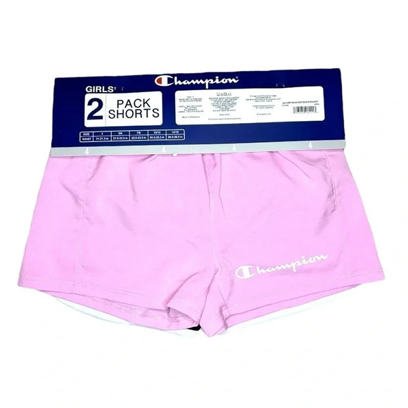 Champion Girls 2 Pack of Shorts Sizes 4, 5/6 & 14/16 - Picture 2 of 6